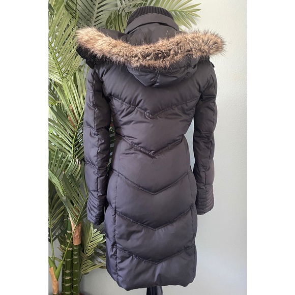 Esprit black down puffer coat removable fur collar - Picture 4 of 15